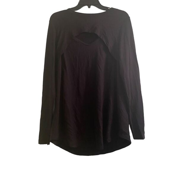 Cabi Black Long Sleeve Top With Cut Out Front Size M - Picture 1 of 6